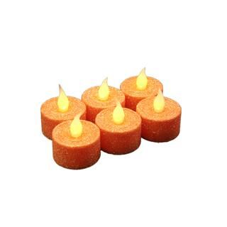 Orange Glitter LED Tealight Candles, 6ct. by Ashland® | Michaels Stores