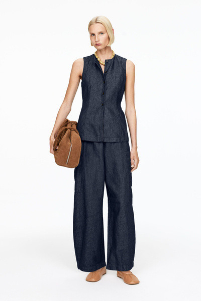 Drawstring Denim Trousers – Dark Blue – Women – ARKET GB | Arket UK