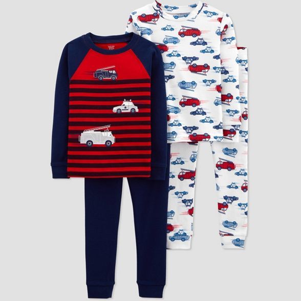 Toddler Boys' 4pc Transportation Pajama Set - Just One You® made by carter's Navy | Target