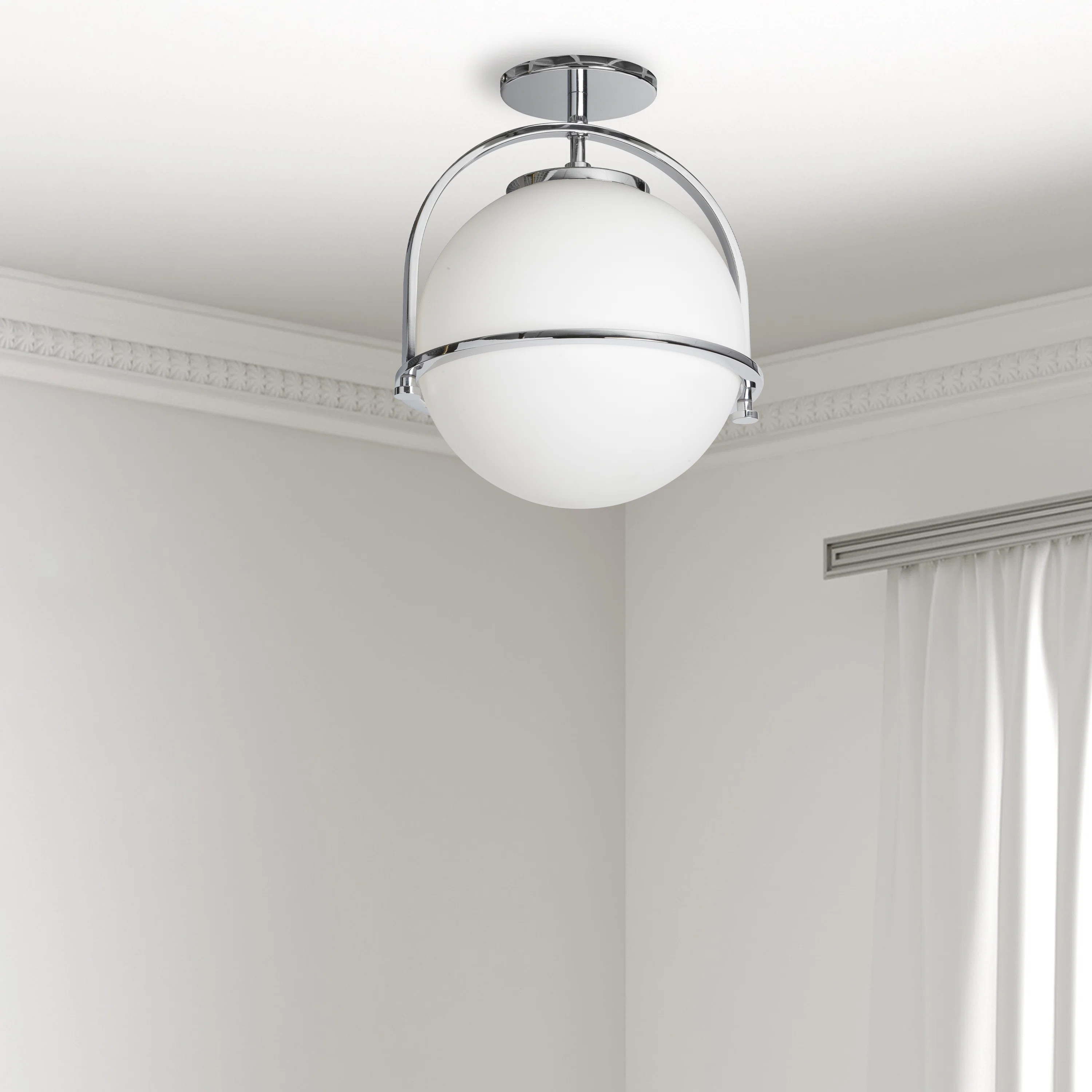 Bracie Glass Semi Flush Mount | Wayfair North America