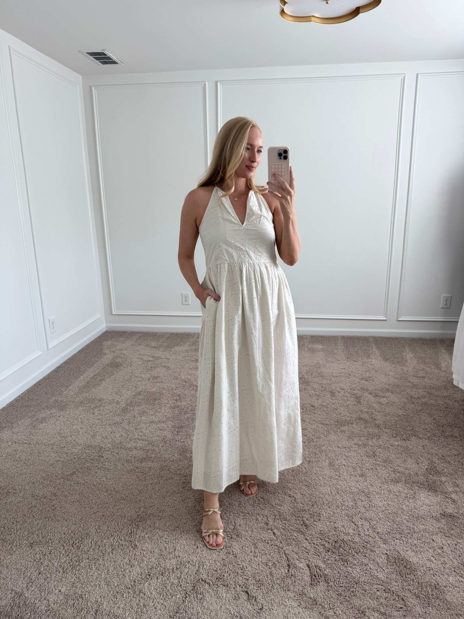 Cute and comfortable eyelet maxi dress from Target! Summer dresses // brunch dresses // shopping dresses // vacation dresses // maxi dresses // target dresses // bump friendly dresses 

#LTKFindsUnder50 #LTKSeasonal #LTKBump