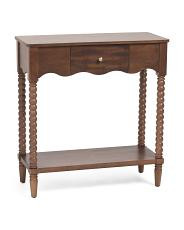 32x34 Scalloped 1 Drawer Console Table | TJ Maxx