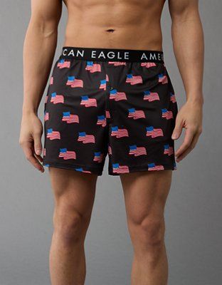AEO USA Flag Ultra Soft Pocket Boxer Short | American Eagle Outfitters (US & CA)