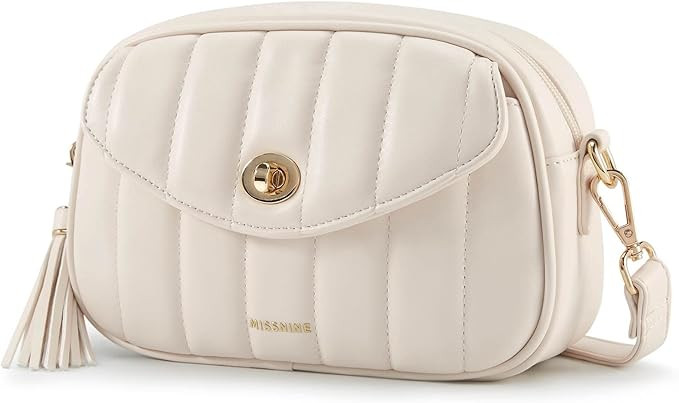 Missnine Crossbody Bags for Women Soft Quilted PU Leather Shoulder Bag Small Purse with Strap and... | Amazon (US)