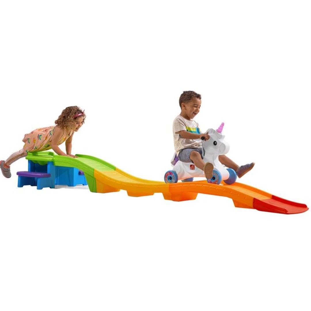 Step2 Unicorn Up & Down Roller Coaster Kids Ride On Toy, Push Car, Indoor/Outdoor Playset, Made o... | Amazon (US)