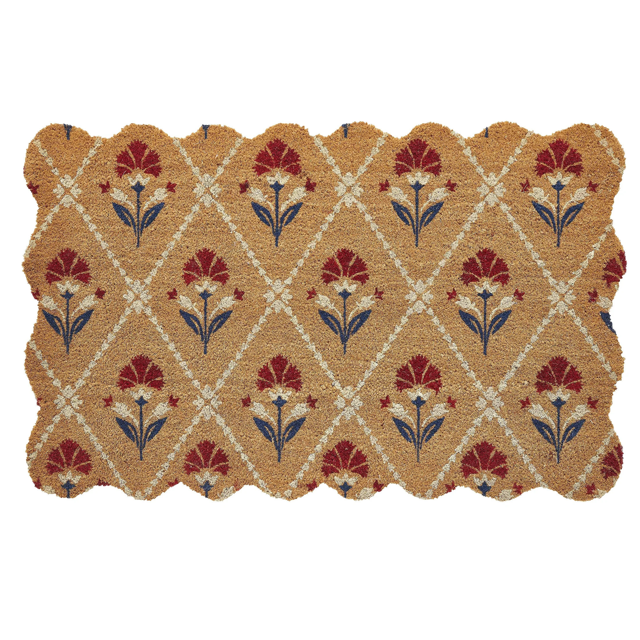 Floral Coir Outdoor Doormat, Red/White/Blue, 48" x 30", by My Texas House | Walmart (US)
