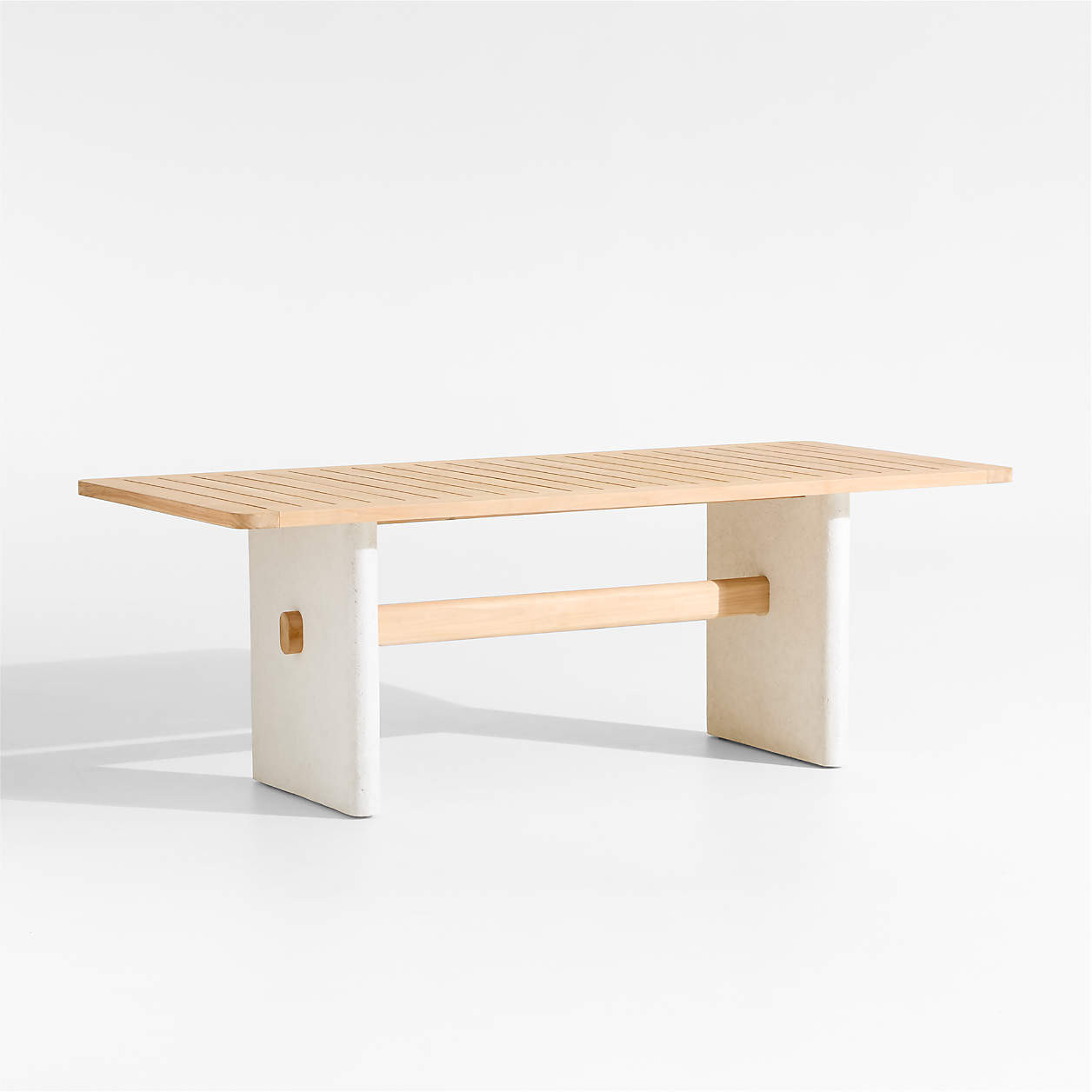 Ipanema 86" Teak Wood and Resin Outdoor Dining Table + Reviews | Crate & Barrel | Crate & Barrel