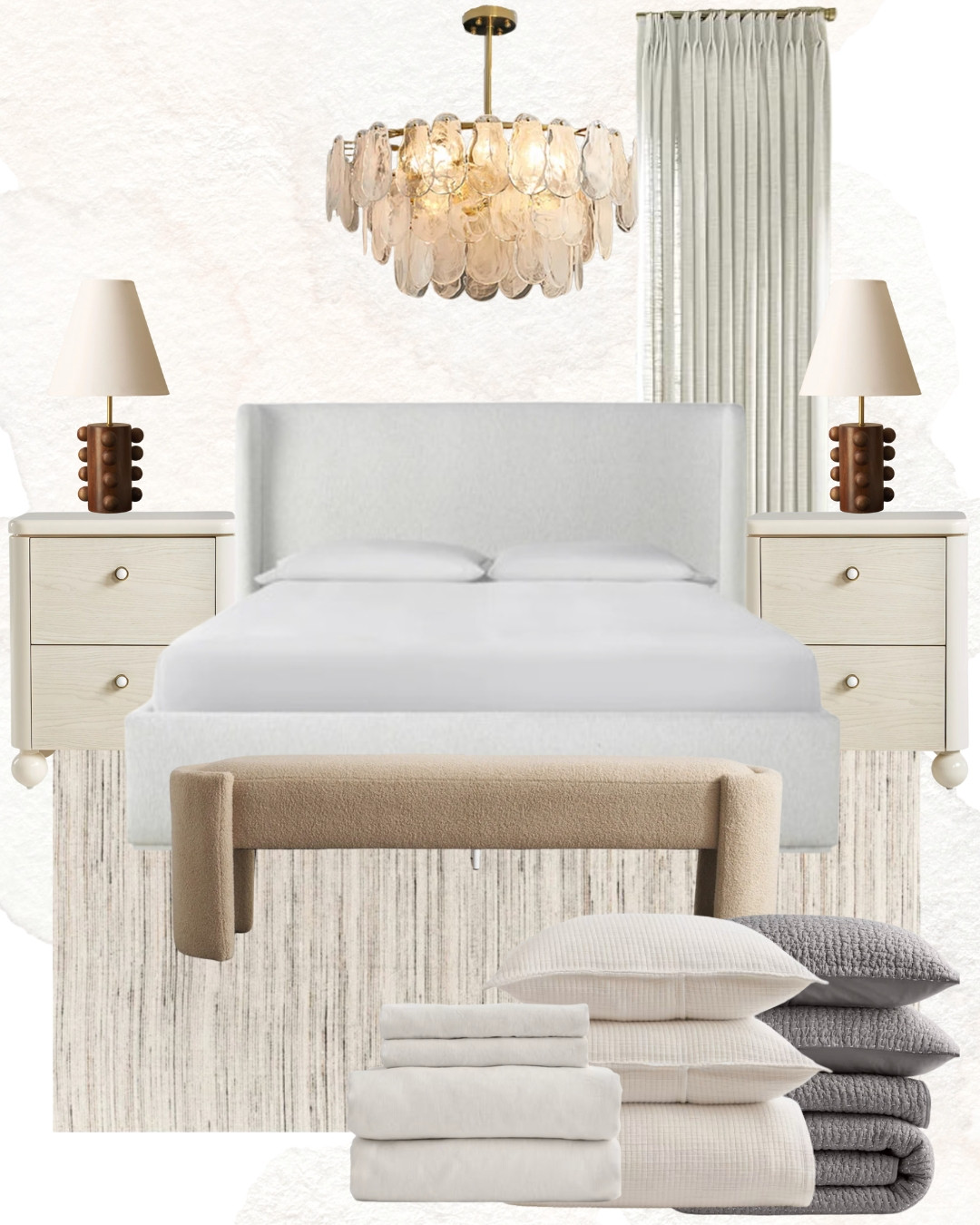 Shop the Look: Bedroom Design.

upholdstered bed, bedding, quilt set, chandelier, nightstand, table lamp, neutral rug, bench
 

 #LTKHome