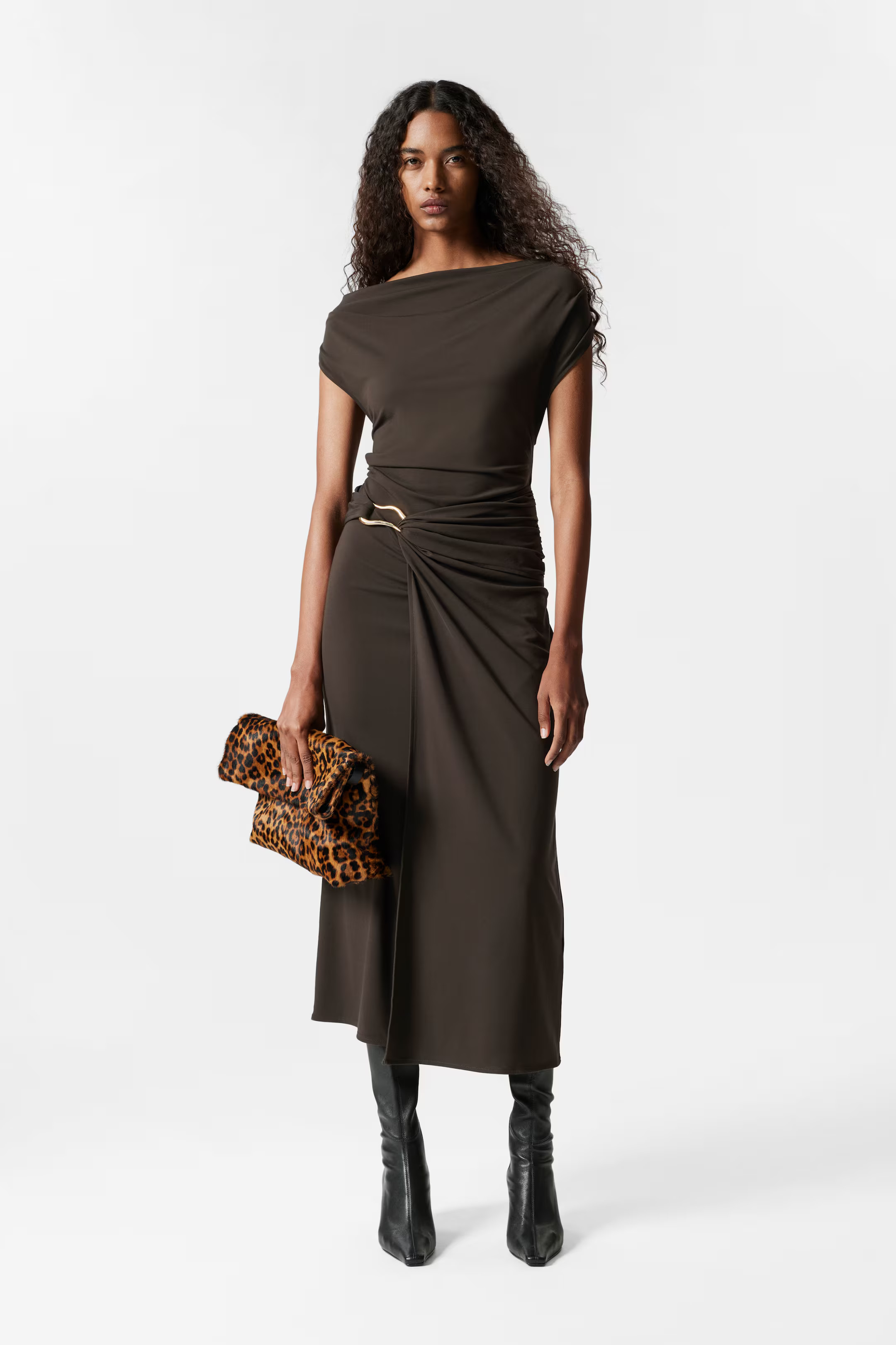 Draped Midi Dress | H&M (UK, MY, IN, SG, PH, TW, HK)