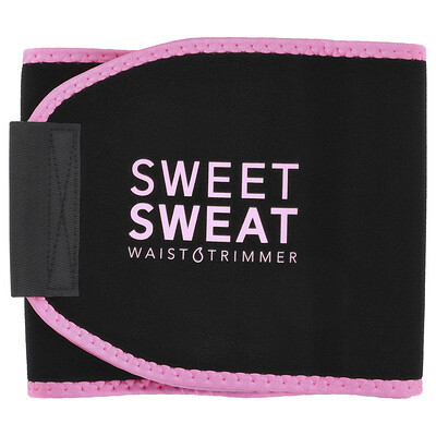 Sports Research, Sweet Sweat®, Waist Trimmer, Small, Black & Pink, 1 Belt | iHerb