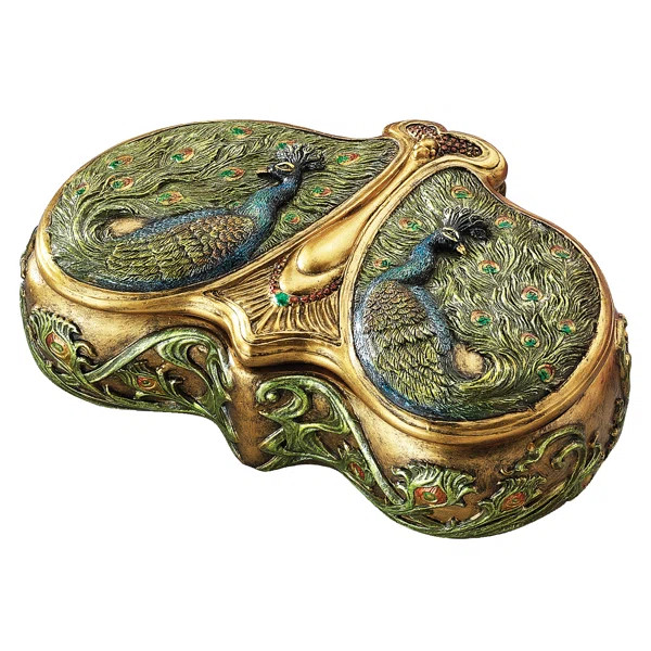 Art Nouveau Twin Peacock Decorative Box | Wayfair North America