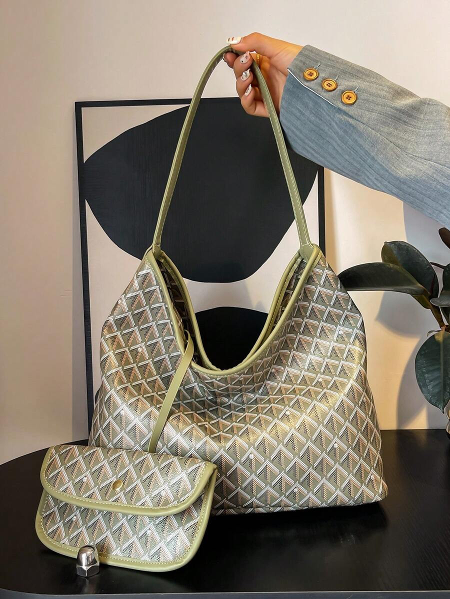 2025 New Arrival Printed Fashion 2-Piece Shoulder Bag With Coin Purse, Suitable For Women Daily U... | SHEIN