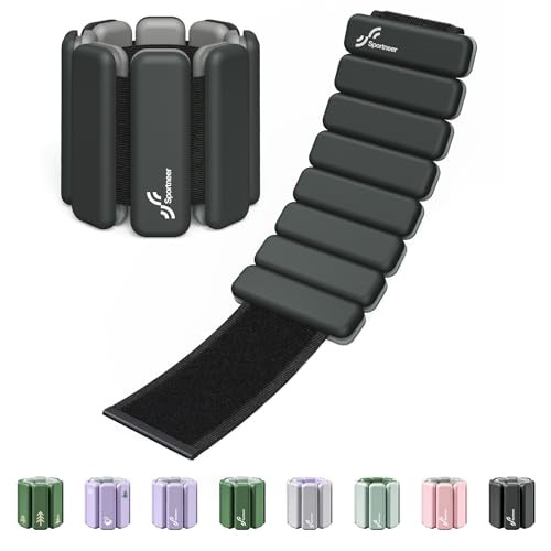 Sportneer Wrist & Ankle Weights - 1 Pair (1lb/2lb Each) | Adjustable Wearable Weights Silicone Wr... | Amazon (US)