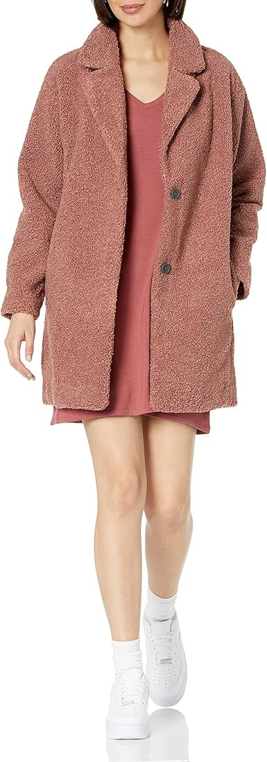Daily Ritual Women's Teddy Bear Fleece Oversized-Fit Lapel Jacket | Amazon (US)