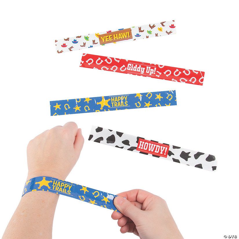Western Slap Bracelets - 12 Pc. | Oriental Trading Company