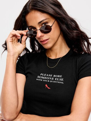 Old Navy x The Devil Wears Prada Snug Crop T-Shirt | Old Navy (US)