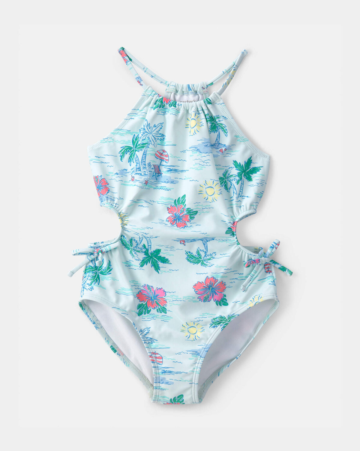 Girls 1-Piece Tropical Beach Swimsuit - Blue | Carter's Inc