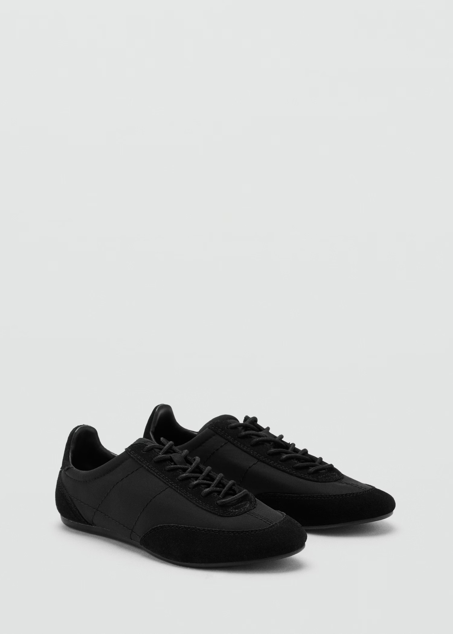 Combined suede leather sneakers - Women | MANGO USA | Mango (US/MX/AU)
