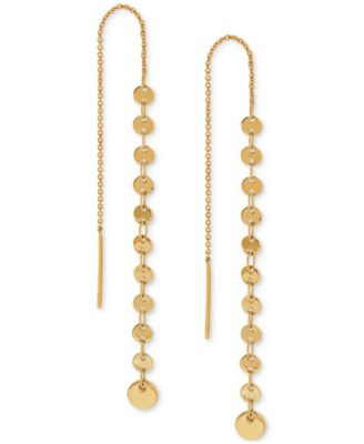 NADRI 18k Gold-Plated Coin Threader Earrings - Macy's | Macy's