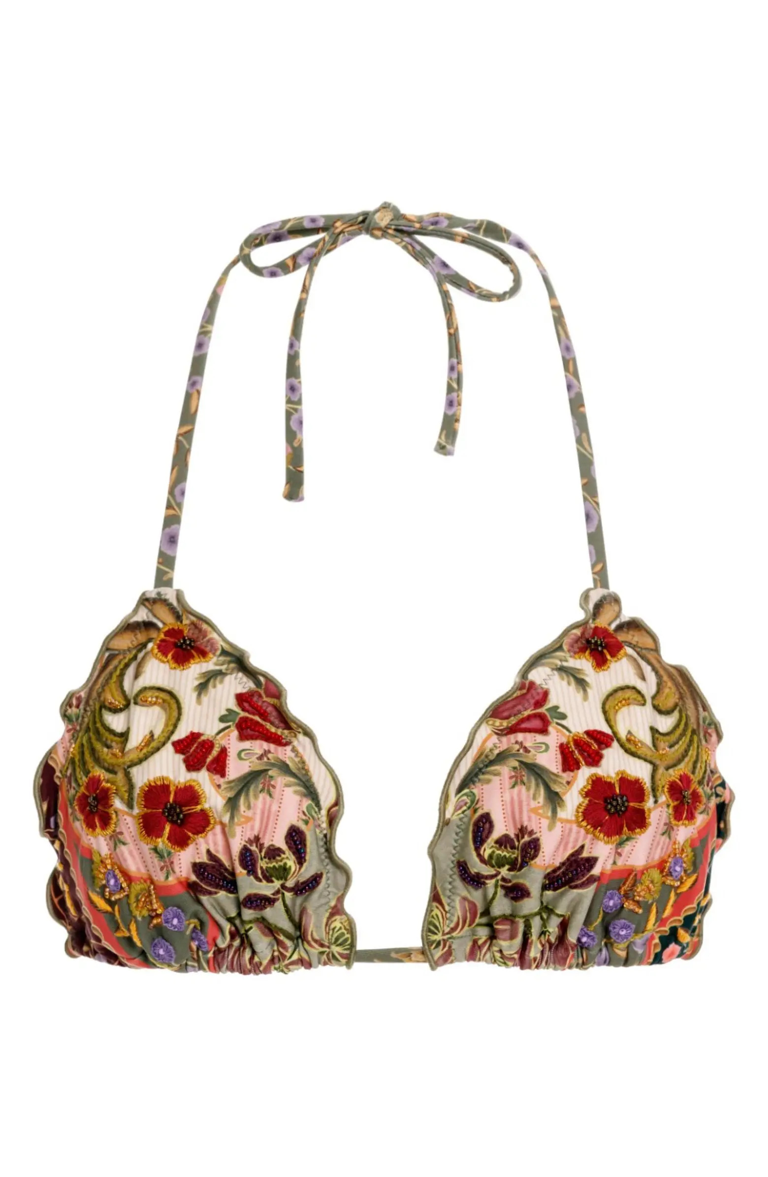 Lolita Aura Embroidered Triangle Bikini Top | Nordstrom