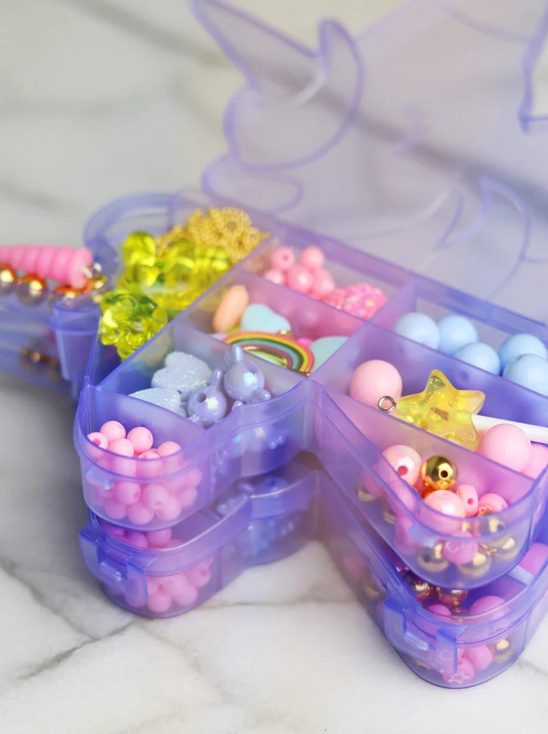 Bead Kit Unicorn Gift for Kids Charms Gift for Girl Art Kit Kids Party Favors Birthday Activity K... | Etsy (Global)
