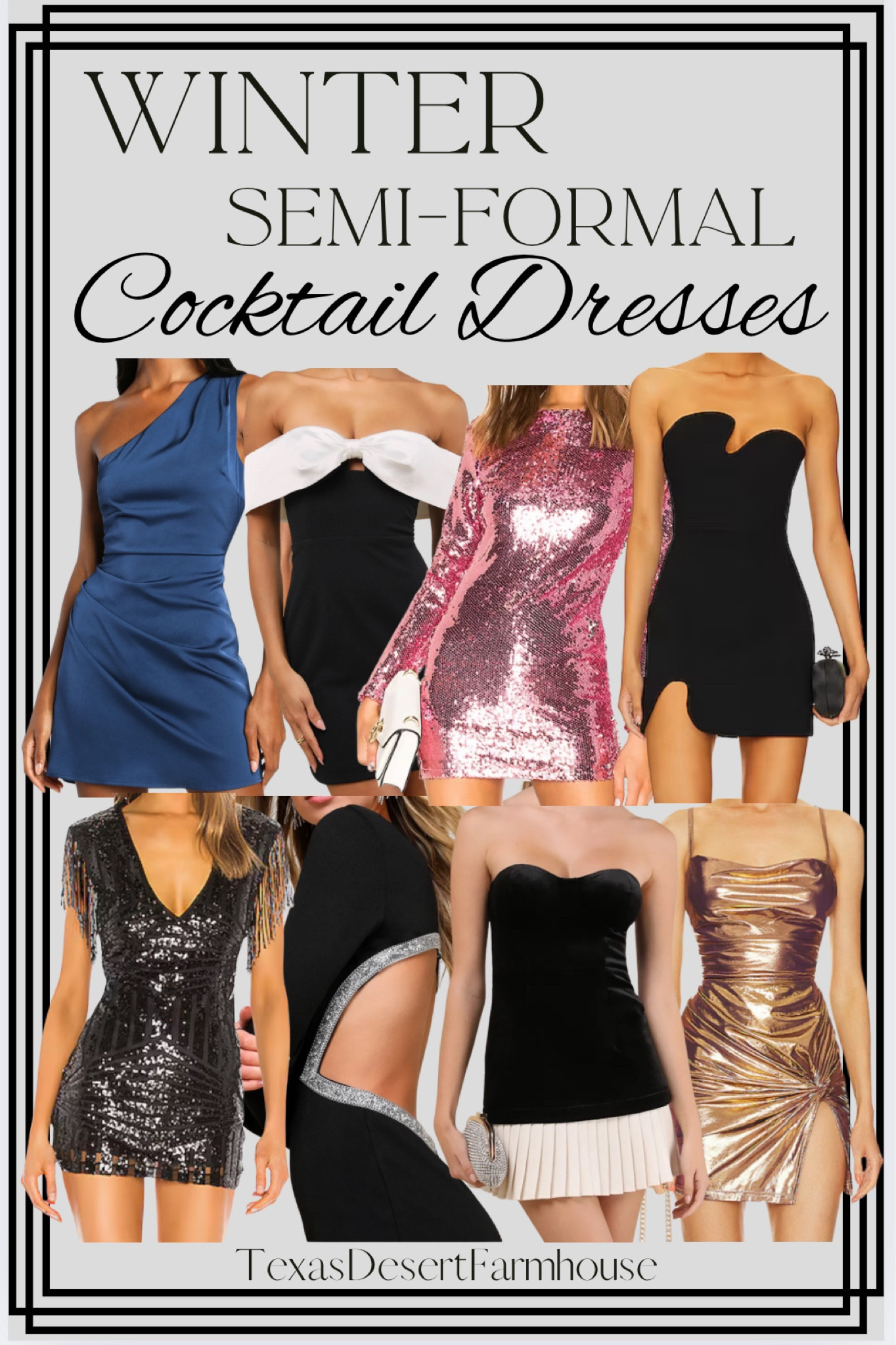 Winter Semi Formal Cocktail Dresses 

#cocktaildress #winterformal #snowflakeball #peppermintball #christmassemi #christmassemiformal #christmasdance #christmascocktaildress #christmasdress #preppy #bowdress #ruffledress #golddress

#LTKStyleTip #LTKFindsUnder100 #LTKHoliday