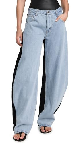 Lioness Women's Horseshoe Jeans, Split Blue, XXS | Amazon (US)