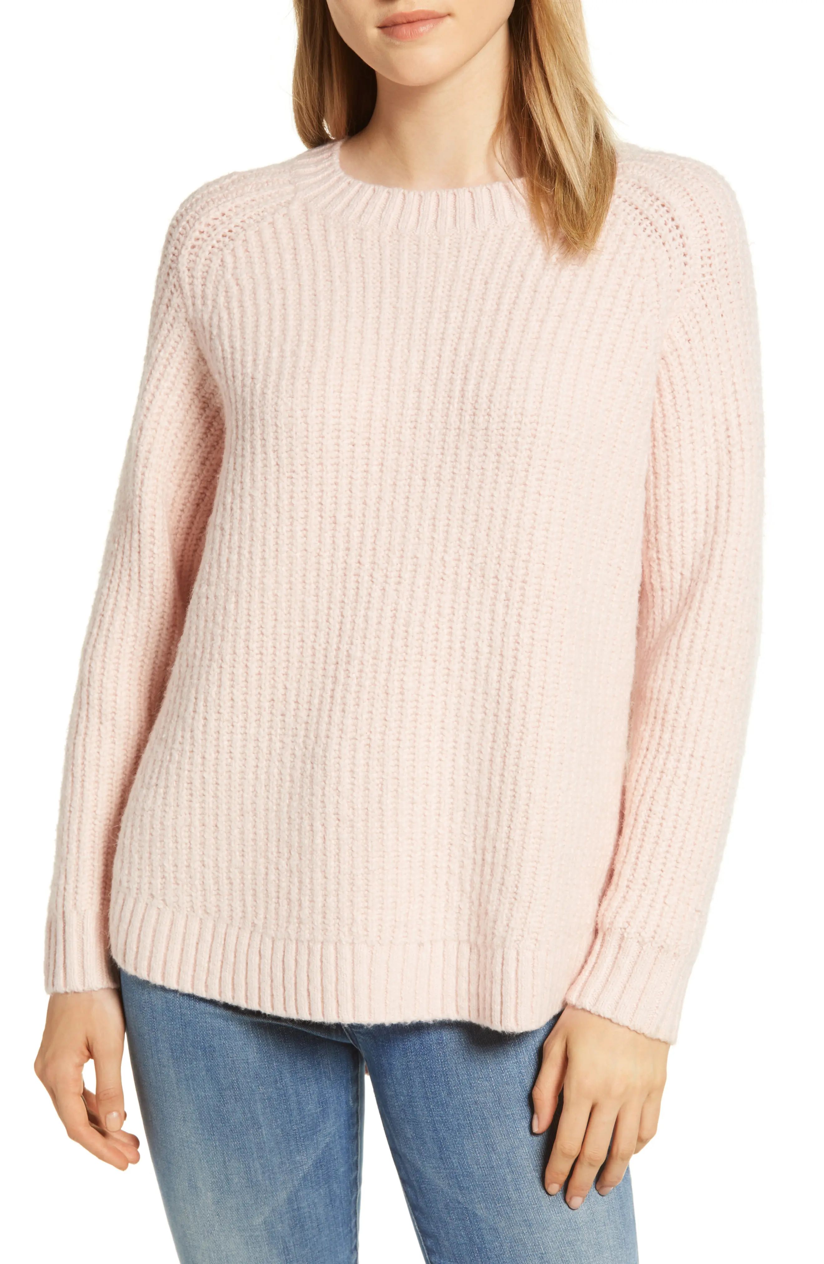 Lou & Grey Shirttail Cotton Blend Sweater | Nordstrom