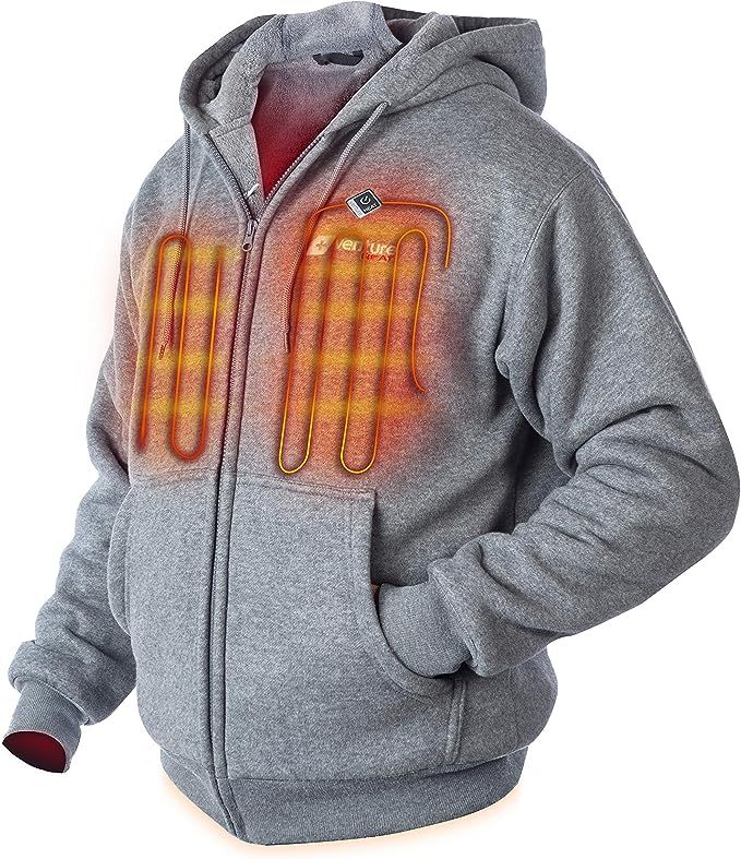 Venture Heat Heated Hoodie with Battery - Plush Heavyweight Fleece, Electric Sweater Jacket Men W... | Amazon (US)