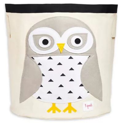 3 sprouts® Snowy Owl Storage Bin in White | Bed Bath & Beyond