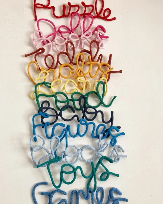 Knitted Wire Words Names Personalised Quotes Rope Names - Etsy | Etsy (US)