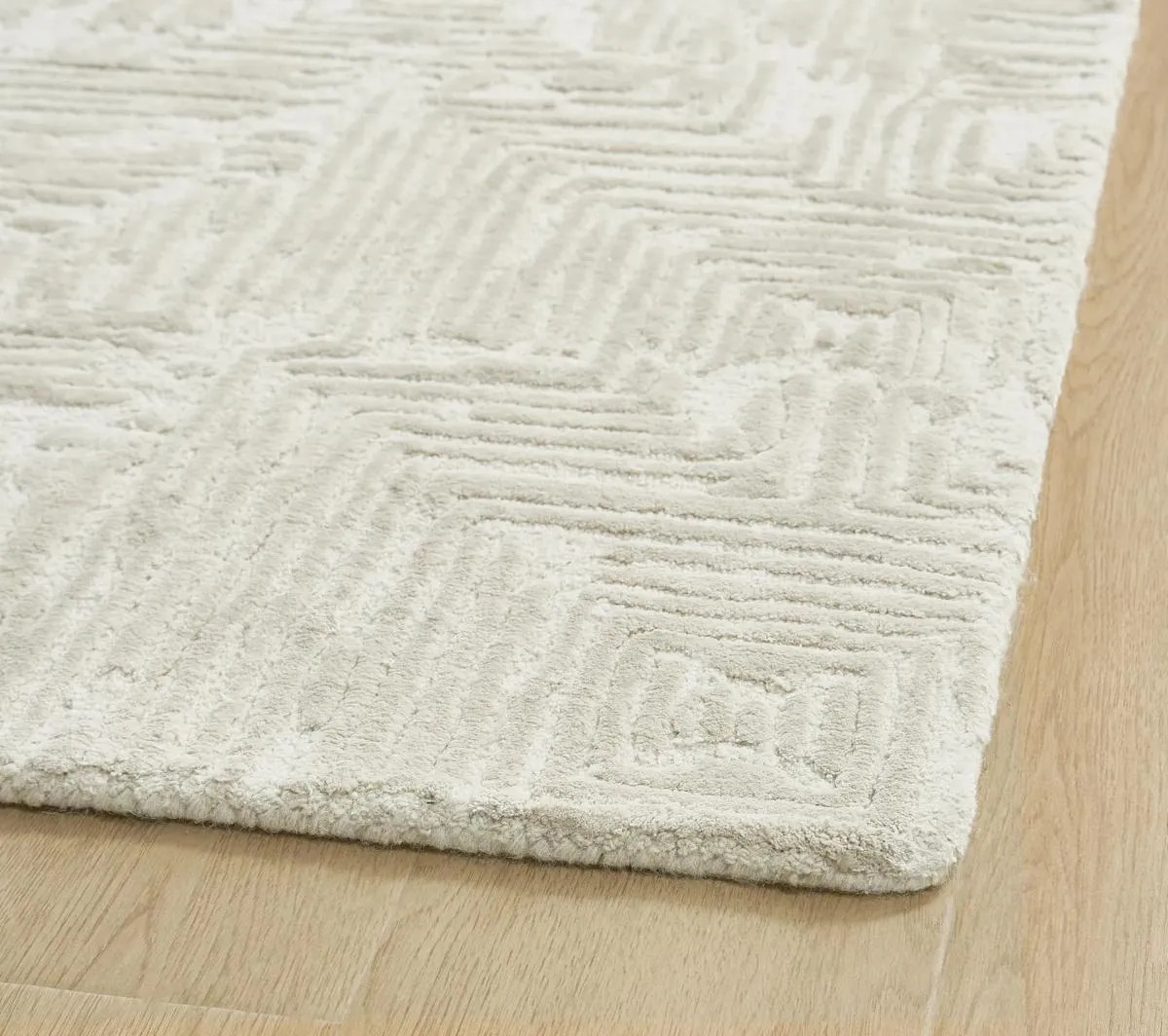 Andra Dimensional Rug - Ivory | Z Gallerie