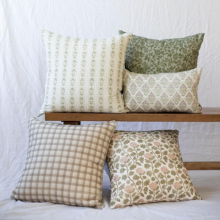 Woven Nook - 5 Pack - Modern & Luxurious Decorative Throw Pillow Covers - Durable Quality & Machi... | Amazon (US)