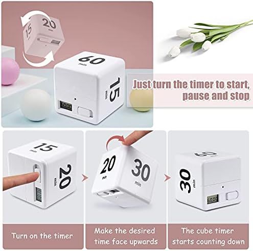 Yotako Cube Timer, Kitchen Timer for Cooking Timer for Kids Time Management Timer Classroom Timer Wo | Amazon (US)