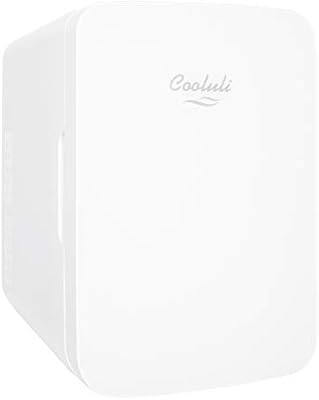 Cooluli Infinity White 10 Liter Compact Portable Cooler Warmer Mini Fridge for Bedroom, Office, D... | Amazon (US)