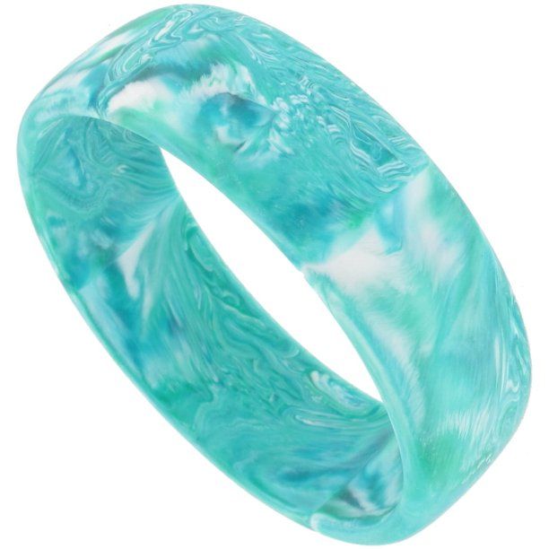 Matte Blue Green Marbled Bangle Bracelet | Walmart (US)