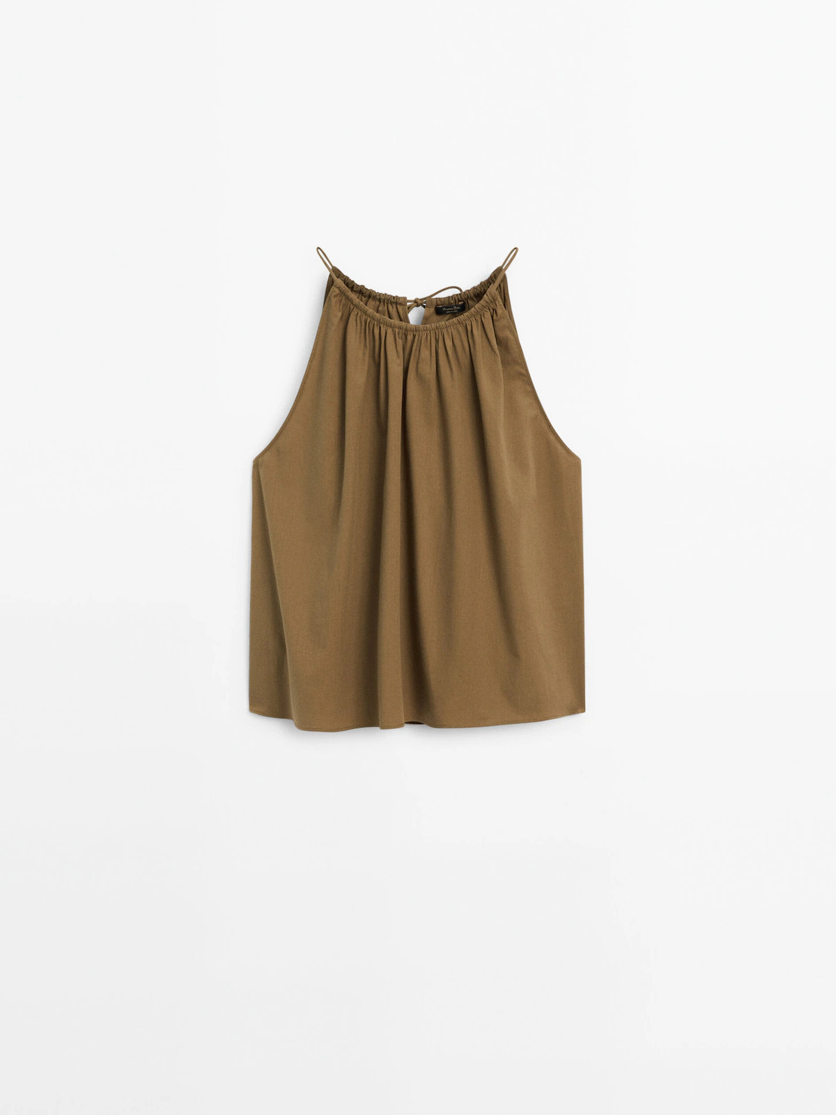 100% cotton halterneck top - Massimo Dutti United Kingdom | Massimo Dutti UK