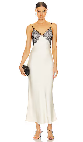 Emery Lace Maxi Dress in Ivory & Black | Revolve Clothing (Global)