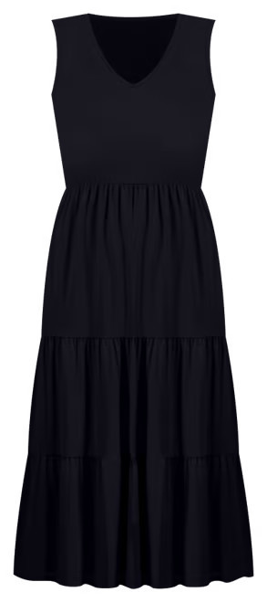 Petite V-Neck Tiered Sleeveless Midi Dress, Exclusively at Macy's | Macy's