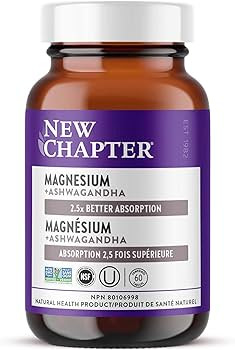 Magnesium, New Chapter Magnesium + Ashwagandha Supplement, 2.5X Absorption, Muscle Recovery, Hear... | Amazon (CA)