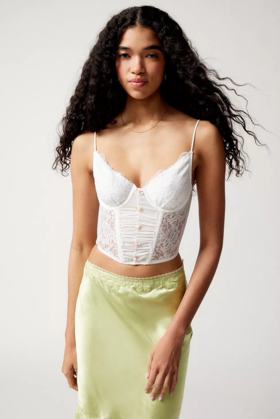 Out From Under Cherry ‘90s Lace Corset | Urban Outfitters (US and RoW)