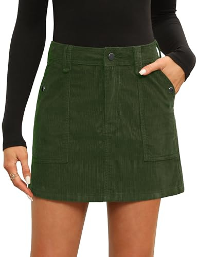 Fengbay Corduroy Mini A Line Skirt | Amazon (US)