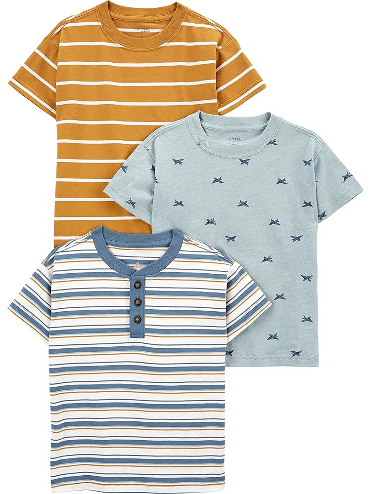 Simple Joys by Carter's Baby Boys' 3-Pack Short-Sleeve Tee Shirts | Amazon (US)