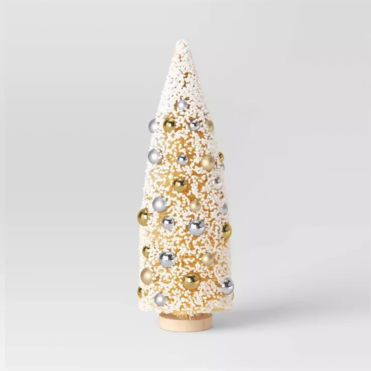 Tall Flocked Bottlebrush Christmas Tree White - Threshold&#8482; | Target