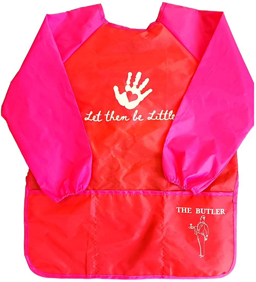 THE BUTLER Kids Art Craft and Painting Smock, Long Sleeve, Waterproof Apron with Pockets, Childre... | Amazon (US)