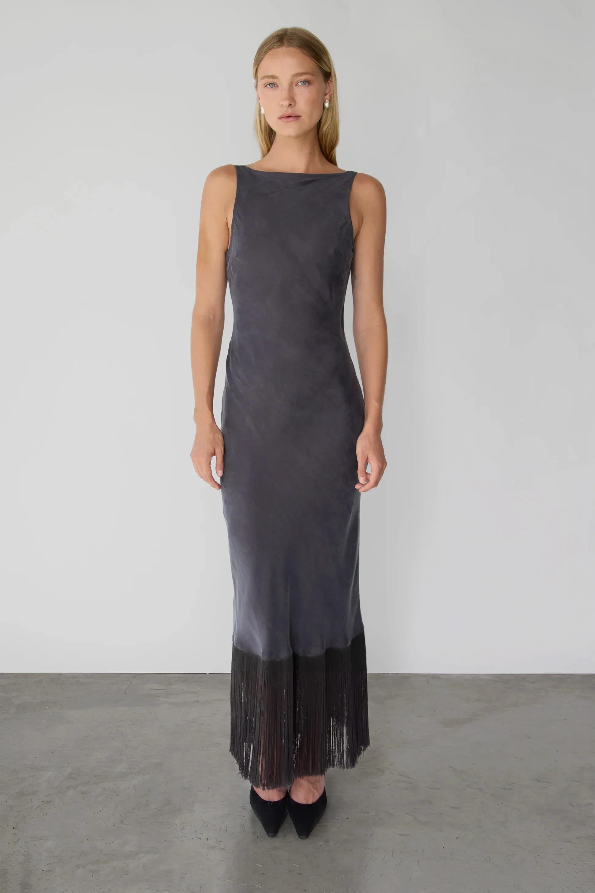 MAXI DRESS WITH TASSEL SLIT DETAIL | OAK + FORT