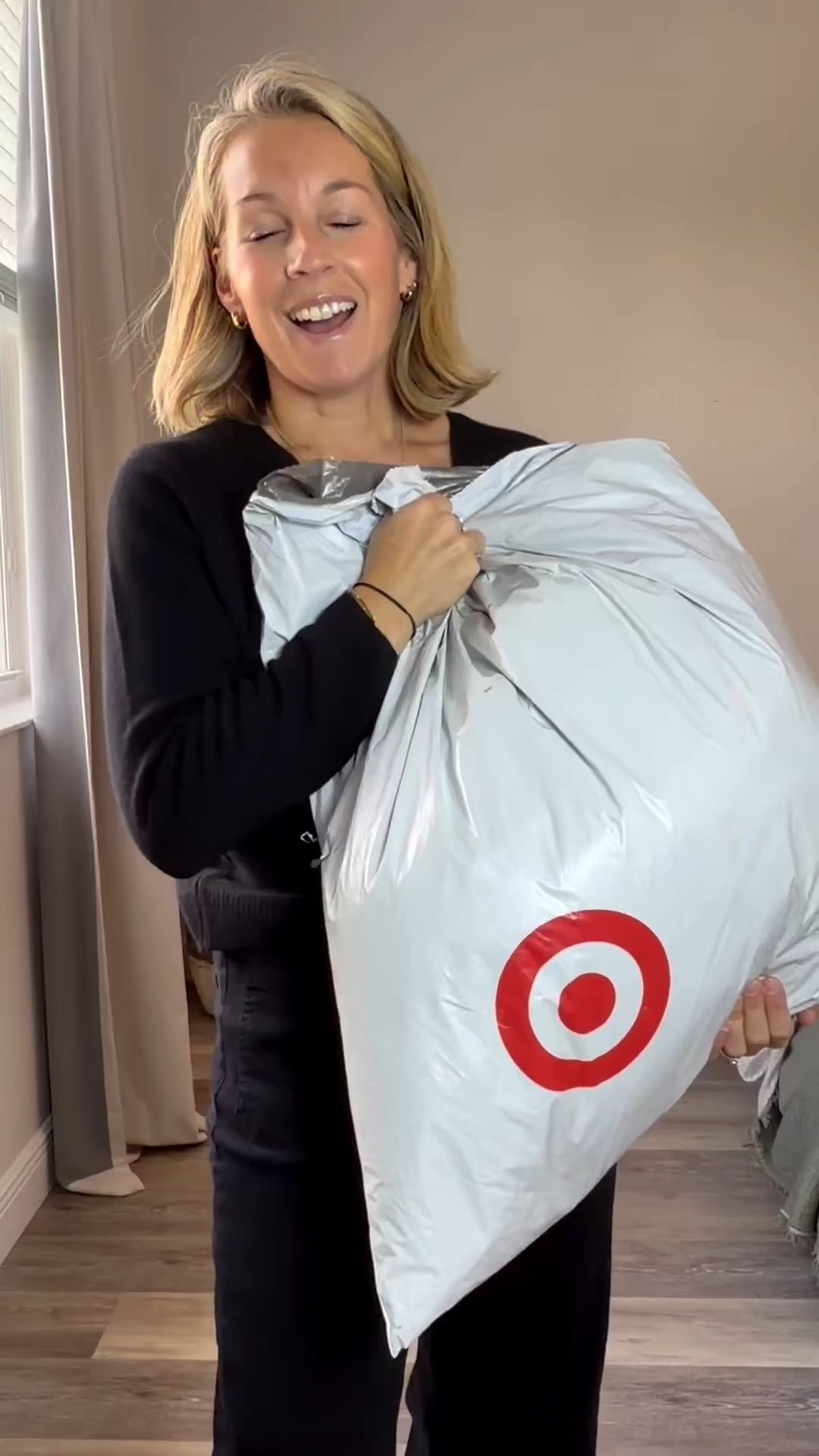 Holy moly this was a good one! @Target 
Mediums in all of the tops EXCEPT the brown sweater. That’s a small. I need a small in the vest. 
Medium in black soft bottoms and 29/8s in all of the denim. Barrel could be a 6. ENJOY BOOS! @target
