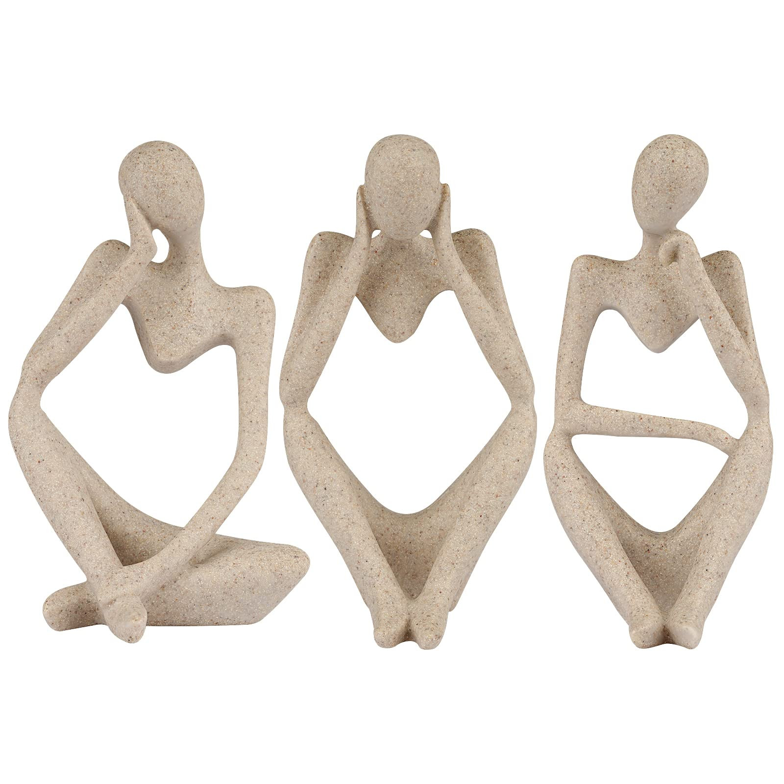 Sandstone Resin Thinker Style Abstract Sculpture Statue Collectible Figurines Home Office Bookshe... | Amazon (US)