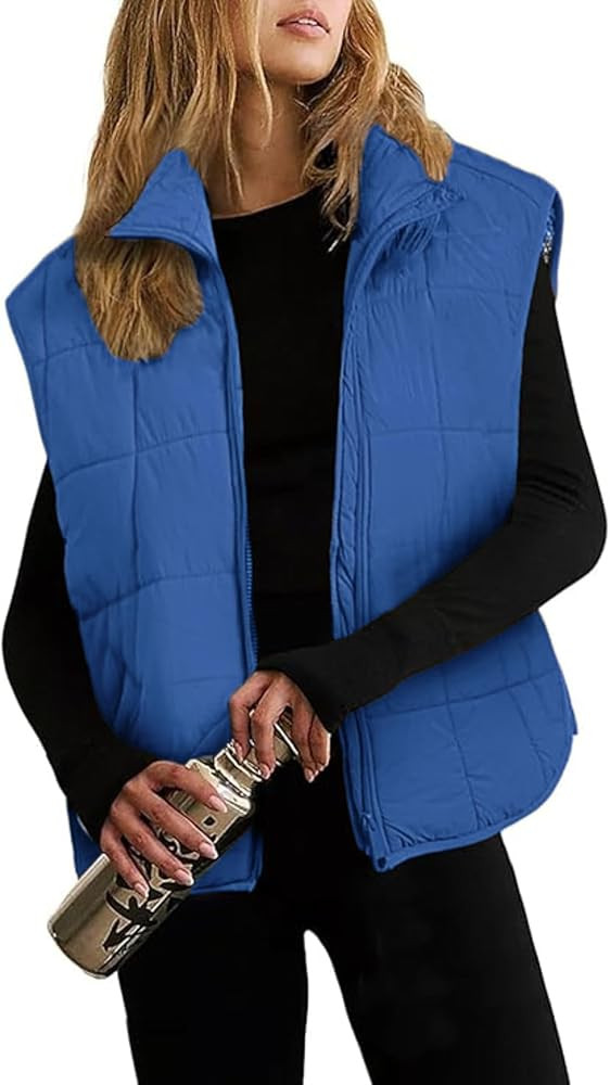 Xiaoxuemeng Puffer Vest Women Lightweight Zip Up Quilted Vest Padded Gilet Sleeveless Jacket with... | Amazon (US)