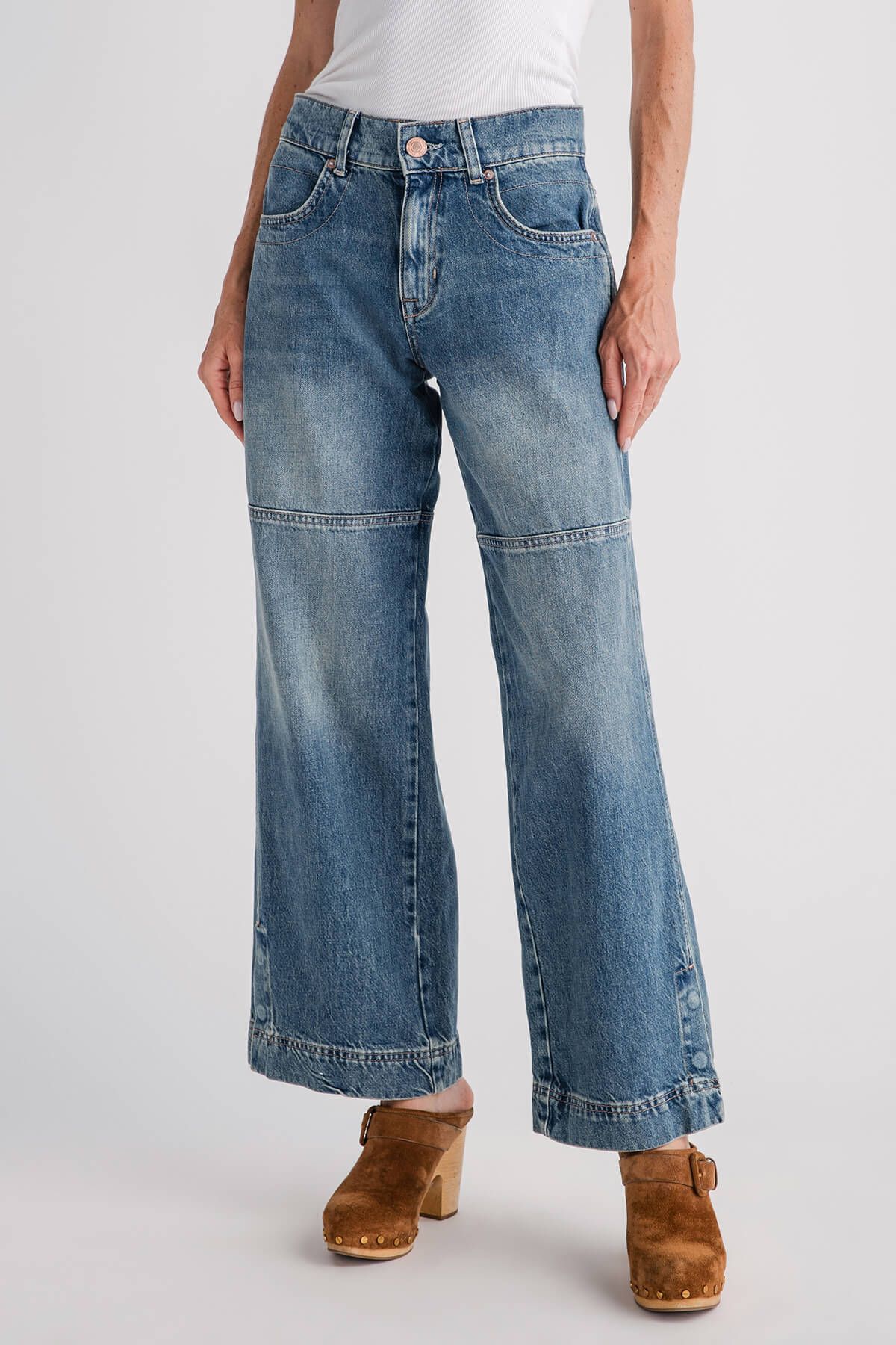 Free People Benji Relaxed Wide Leg Jean | Social Threads